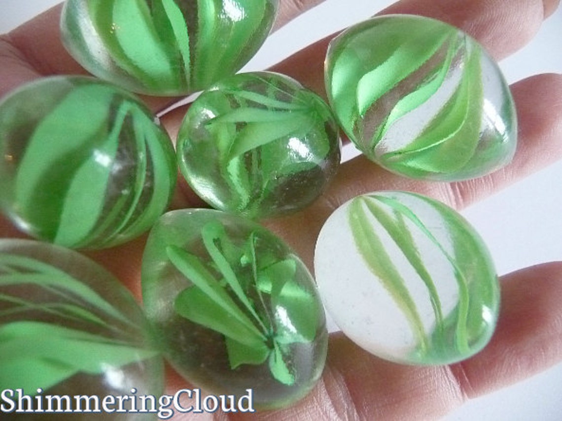 Glass Marbles Oval marbles Rare marbles vintage marbles Etsy