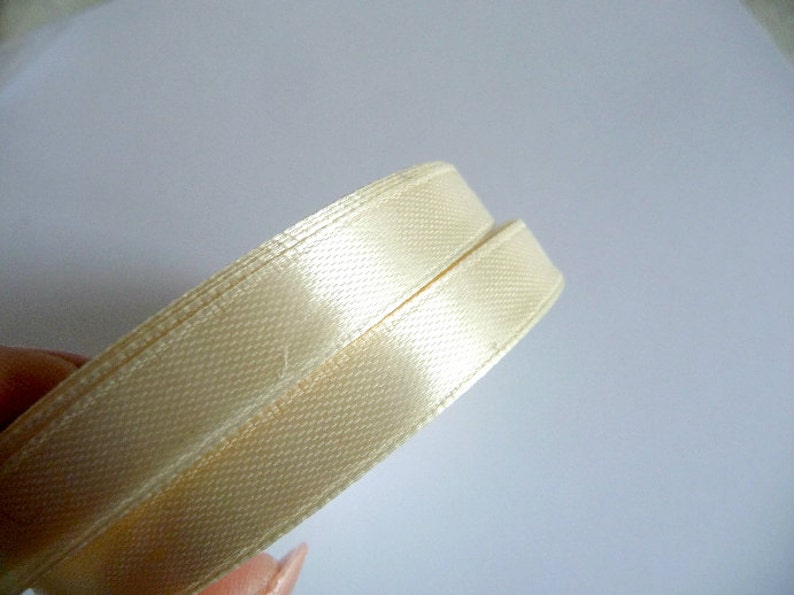 Satin Ribbon Wedding Decoration Champagne Ribbon Beige Decorative Wedding Ribbon Beige Satin ribbon 10 mm ribbon Pale Ribbon ribbon