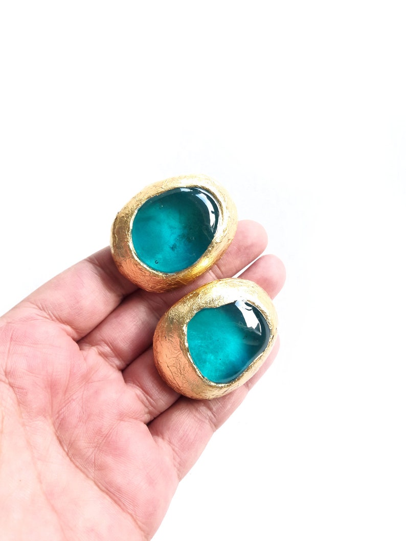 Big Blue Ring, Blue Ring, Blue Gold Ring, Statement Ring, Modern, Contemporary Ring, Modernist Ring, Resin Ring, Big Resin Ring, Unique Ring image 10