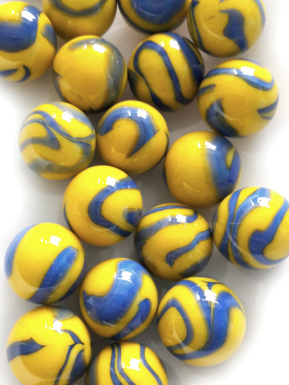 Glass Marbles Round Marbles Bicolor Marbles Colorful Etsy