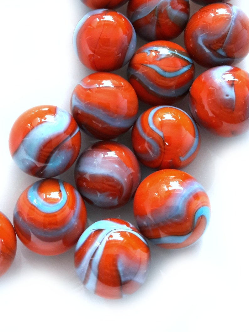 Glass Marbles Round Marbles Bicolor Marbles Colorful Etsy