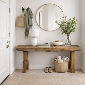 Vintage Style Bench made from Solid Wood, Rustic Bench, Entryway Bench, Farmhouse Bench, Hallway Bench, Handmade, End of Bed Wood Bench Entryway, Farmhouse Entryway Bench, Handmade Wooden Accent Bench, Modern Foyer Bench, Farmhouse Home Decor, Reclaimed Oak Entryway Bench, Solid Barn Beam Bench for Hallway & Mudroom, Rustic Entryway Bench, Modern Entryway Bench, Bench Storage, Shoe Organizer, Entryway Bench, Shoe Bench Wood, Unique Rustic/Reclaimed Wood, Custom Farmhouse Hallway Sofa Entrway
