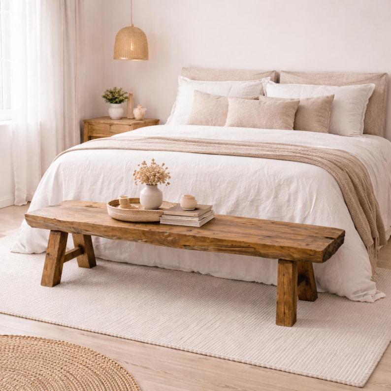 Vintage Style Bench made from Solid Wood, Rustic Bench, Entryway Bench, Farmhouse Bench, Hallway Bench, Handmade, End of Bed Wood Bench Entryway, Farmhouse Entryway Bench, Handmade Wooden Accent Bench, Modern Foyer Bench, Farmhouse Home Decor, Reclaimed Oak Entryway Bench, Solid Barn Beam Bench for Hallway & Mudroom, Rustic Entryway Bench, Modern Entryway Bench, Bench Storage, Shoe Organizer, Entryway Bench, Shoe Bench Wood, Unique Rustic/Reclaimed Wood, Custom Farmhouse Hallway Sofa Entrway