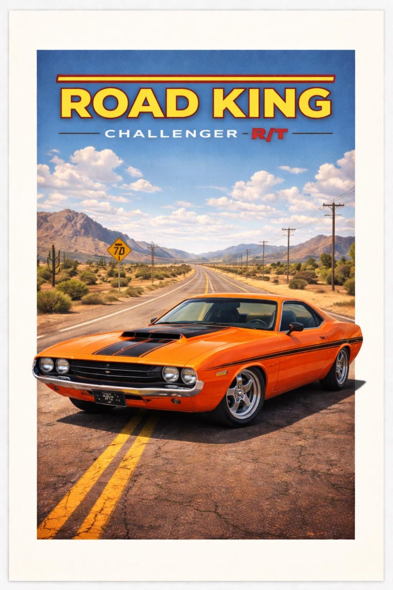 80s Muscle Car Digital Poster Bundle – Retro Classic Car Wall Art Set ...