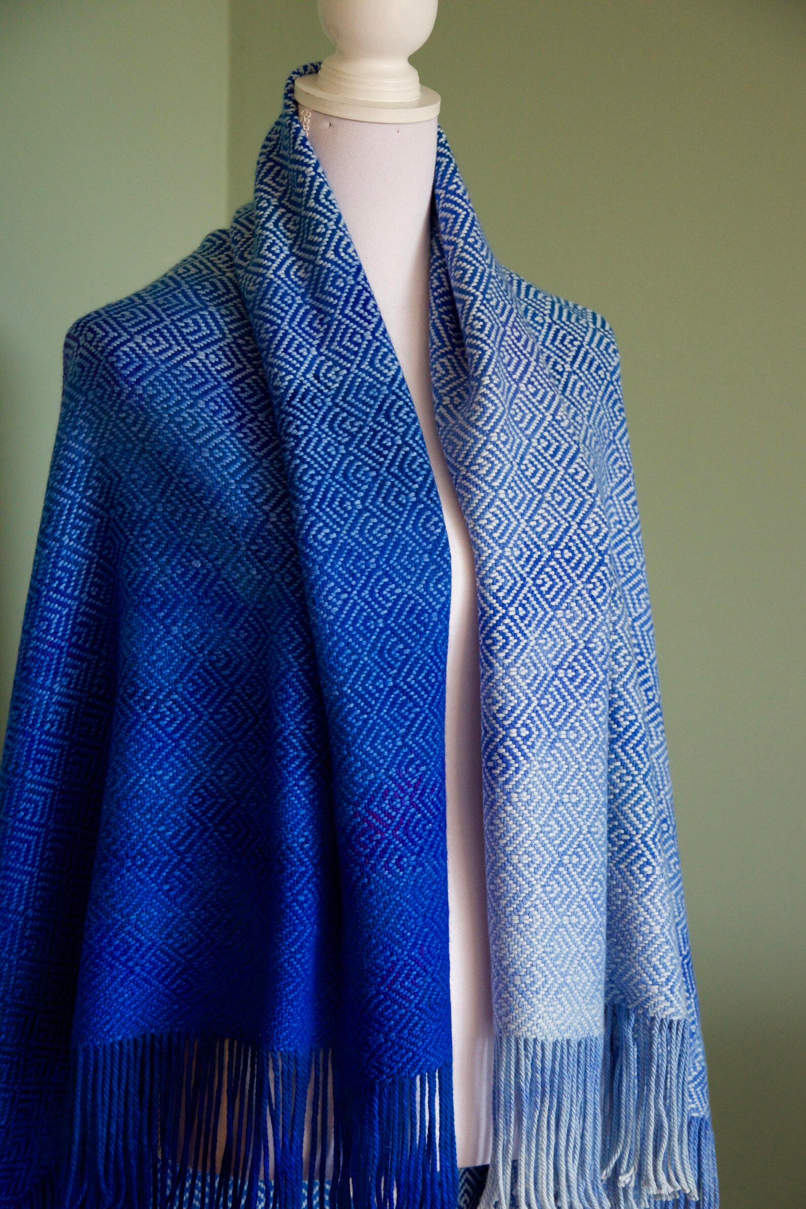 Cashmere and Silk handwoven and hand dyed throw Etsy