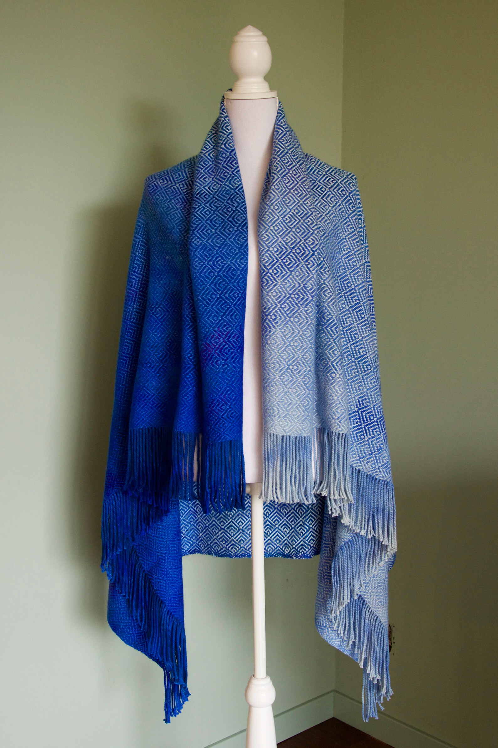 Cashmere and Silk handwoven and hand dyed throw Etsy