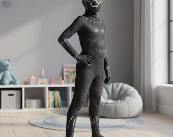 Black Panther Costume | Kids Superhero Suit | Halloween Cosplay Outfit