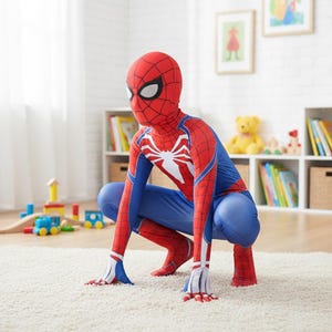 Vit spindeldräkt | Avancerad PS4 Spider-Man-kostym | Halloween-cosplay för barn bild 1