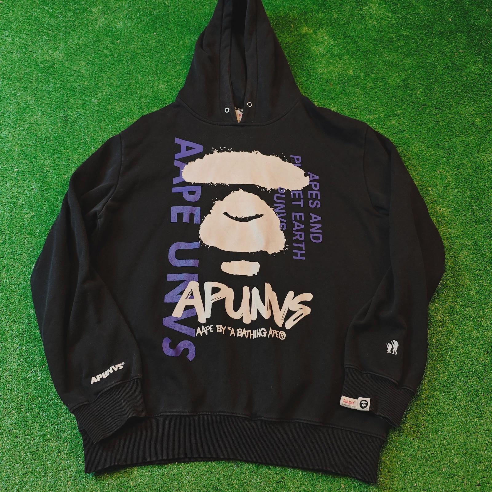 Pull à Capuche Rouge AAPE By A Bathing Ape Taille M Femme - Coton Imprimé Graphique Occasion Parfait état