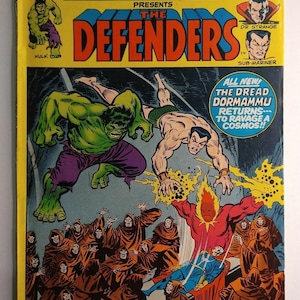 May include: Marvel Feature comic book featuring The Defenders. The cover art shows Hulk, Sub-Mariner, and other characters in action. The comic is issue number 2, with the text "Nightmare on Bald Mountain!"