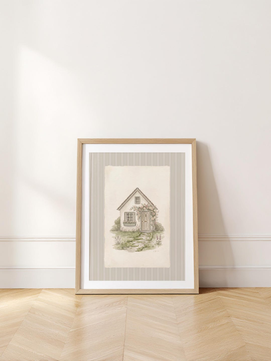 Cottagecore House Wall Art Vintage Floral Cottage Print Neutral Home ...