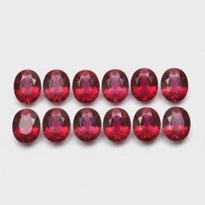 AAA 20 CT Lot Certified Blood Red colour Lab Grown Ruby , Oval Cut, VVS1 Clarity Gemstone 6x8MM, 15 Pieces Lot For Jewelry