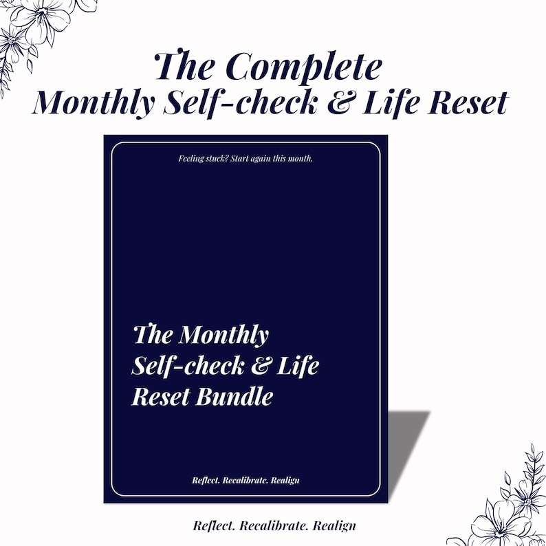 Monthly Reset Planner | Self Check, Goal Setting, Personal Growth ...