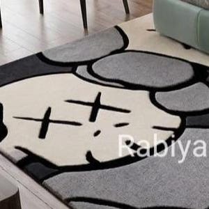 Kaws Inspired Rug, Modern Cartoon Area Rug, Hand Tufted Wool Rug, Street Art Rug, Luxury Living Room Rug, Custom Designer Carpet image 2