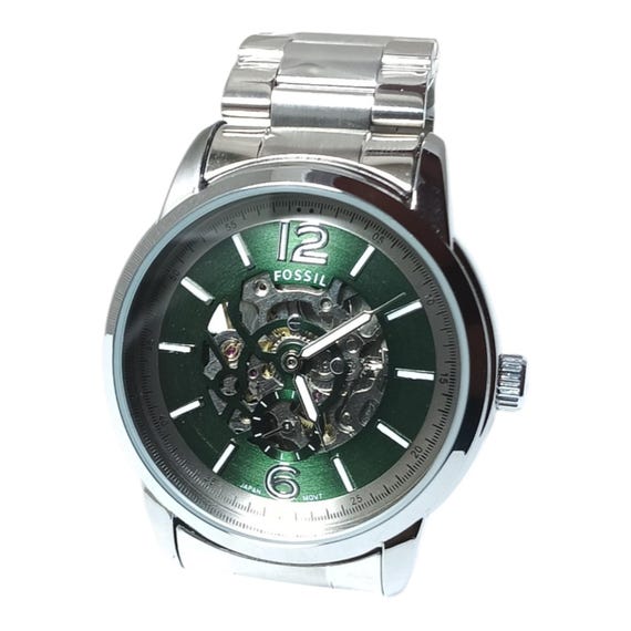 Used Fossil Automatic Skeleton Watch – Green Sunb… - image 6