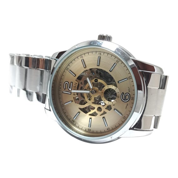 Used Fossil Automatic Skeleton Watch – Silver Sta… - image 6