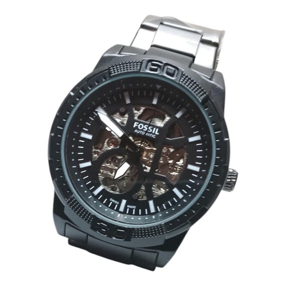Used Fossil Black Automatic Skeleton Watch – Stai… - image 7