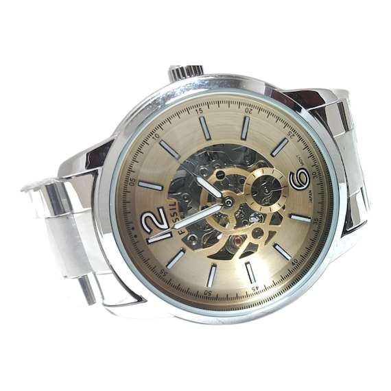 Used Fossil Automatic Skeleton Watch – Silver Sta… - image 5