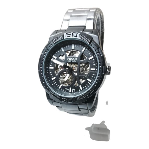 Used Fossil Black Automatic Skeleton Watch – Stai… - image 1