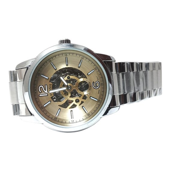 Used Fossil Automatic Skeleton Watch – Silver Sta… - image 1