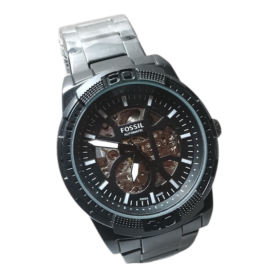 Used Fossil Black Automatic Skeleton Watch – Stai… - image 5
