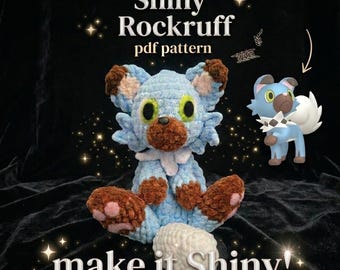 Pierre brillante | Patron PDF Amigurumi au crochet | Peluche chenille | Téléchargement instantané