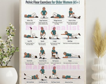 Printable Tai Chi Chair Workouts | Tai Chi Chair Exercise Chart & Workout Plan PDF | Chair Yoga Style Exercises | Digital Download maha 12