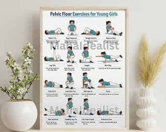 Printable Tai Chi wall art Chair Workouts, Tai Chi Exercise Chart wall art, Chair Exercise Chart Workout Plan PDF, Digital Download maha 11