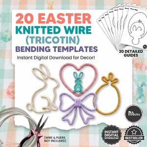 Ostern Wire Art Vorlagen: 20 gestrickte Draht Muster, Draht, Vorlage, (Digitaler Download) maha 4