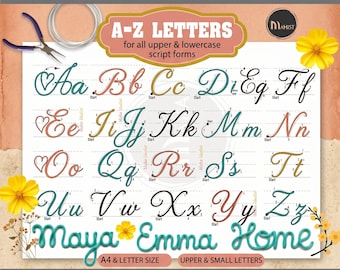 Knitted Wire Alphabetic Letters| 26 Template A4 and US size letters  | Letter Bending for Beginners | DIY Wire Word easy| iCord Download M5