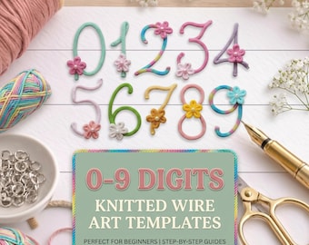 Printable Digital numbers template for wire art, Cursive digital template, Numbers, mesh names, font template Maha 6
