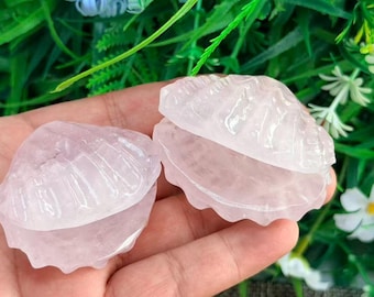 Ornement de stockage de sculpture, d'amour et de guérison en quartz rose naturel
