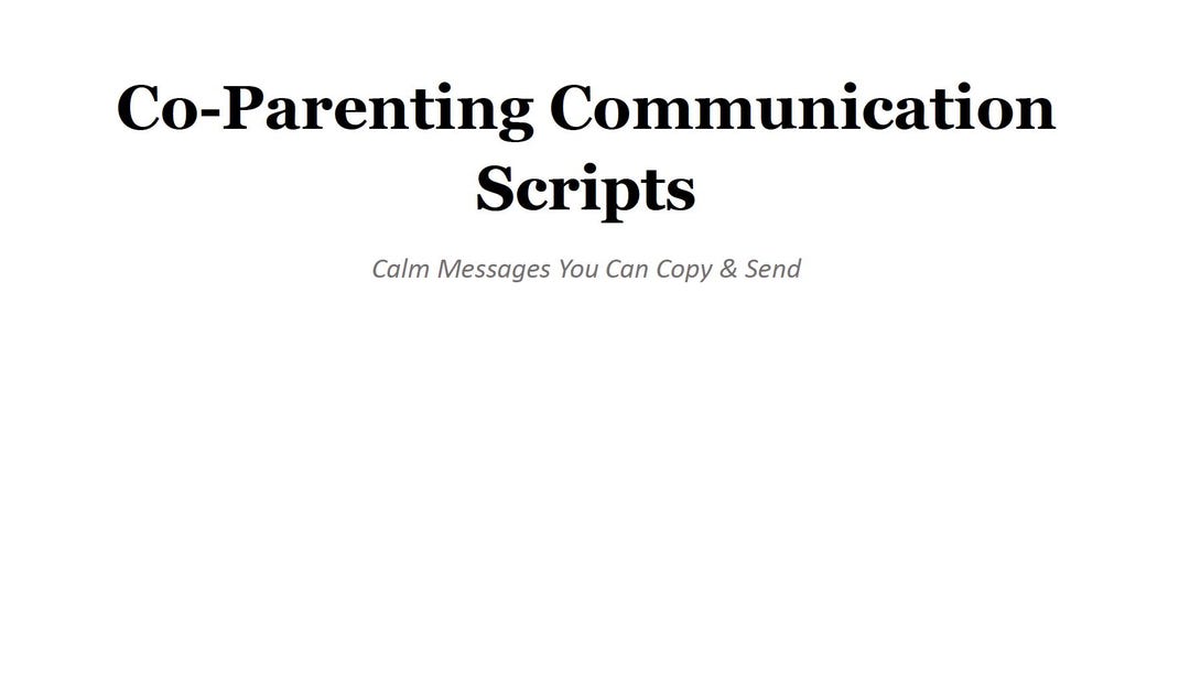 Parent Script Co Parenting Text Message Examples | Custody Communication Scripts ...
