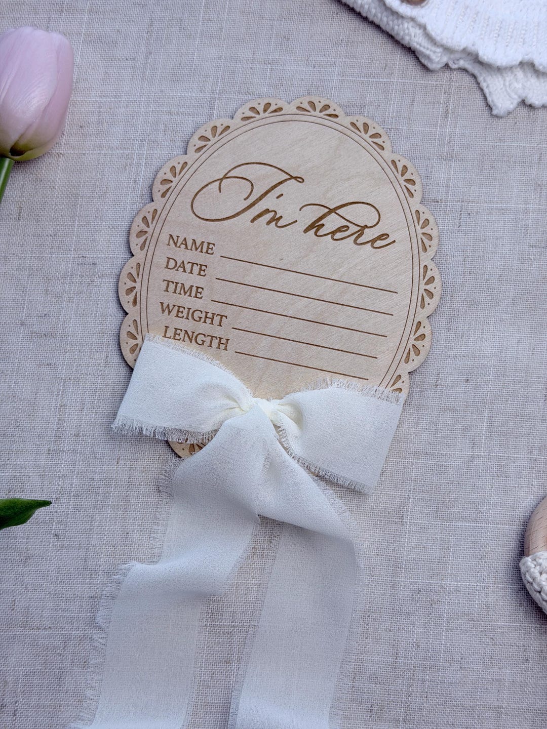 Newborn Birth Stats Sign, Personalized Baby Announcement Plaque ...