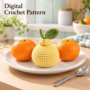 Crochet Orange Pattern — Bumpy Fruit Decor, Farmhouse Amigurumi PDF