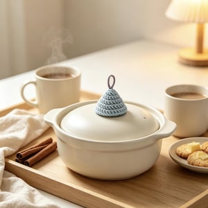 Padrão de crochê para capa protetora de alça de panela, protetor térmico de cozinha, tutorial faça você mesmo para capa de puxador