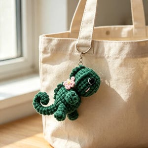 Virkat minikameleontmönster, söt ödla-amigurumi, kawaii reptilplysch PDF