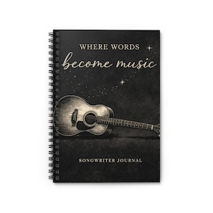 Songwriter Journal, Where Words Become Music Spiral Notebook