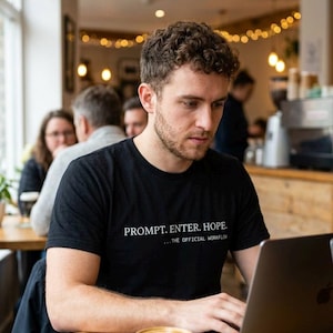 Prompt Enter Hope tee | Minimal text graphic t-shirt