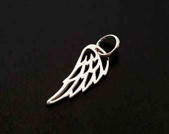 Plata esterlina, oro rosa o colgante de ala de ángel rellena de oro (SOLO FARMACIA) Ala adicional