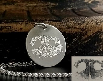 Paw Print Ketting Neus Print Necklce Gepersonaliseerd VOEL INDRUK Gegraveerd in .925 Sterling Silver Memorial Actual Pet Dog Cat Ketting