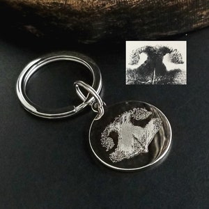 Silber oder Gold Nasenabdruck Schlüsselbund Tatsächliche Pfotenabdruck Hund Haustier Katze Schlüsselanhänger Handabdruck Handschrift Geschriebene Nachricht Gedenkstätte Anhänger