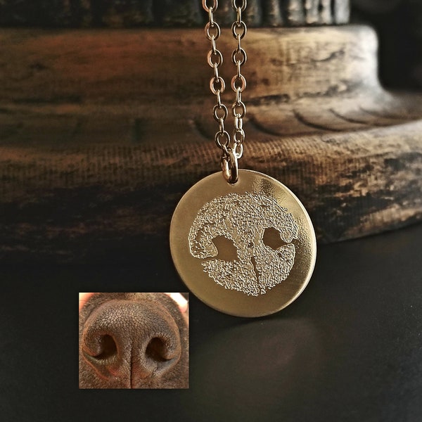 Paw Print Ketting Neus Print Gepersonaliseerde Pet Cat Charm Hanger VOEL INDRUK Gegraveerd 14K 14/20 Gold Filled Memorial Memorial Hanger