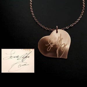 EXACT Handprint Necklace Fiingerprint Charm Footprint Paw Print Nose Signature Sterling Silver Rose Gold 14Kt Gold Filled Heart Pendant