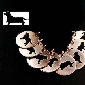 Silhouette Charm ANY Breed Engraved Necklace Pet Pendant Only Dog Cat Sterling Silver 14k Gold Filled Rose Gold Personalized Handmade