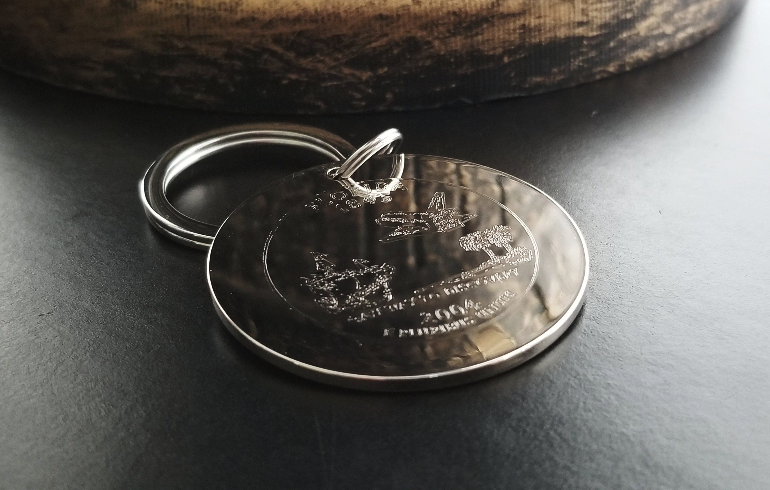 Personalized Keychain Coin Replica or Your Business Logo Art Etsy