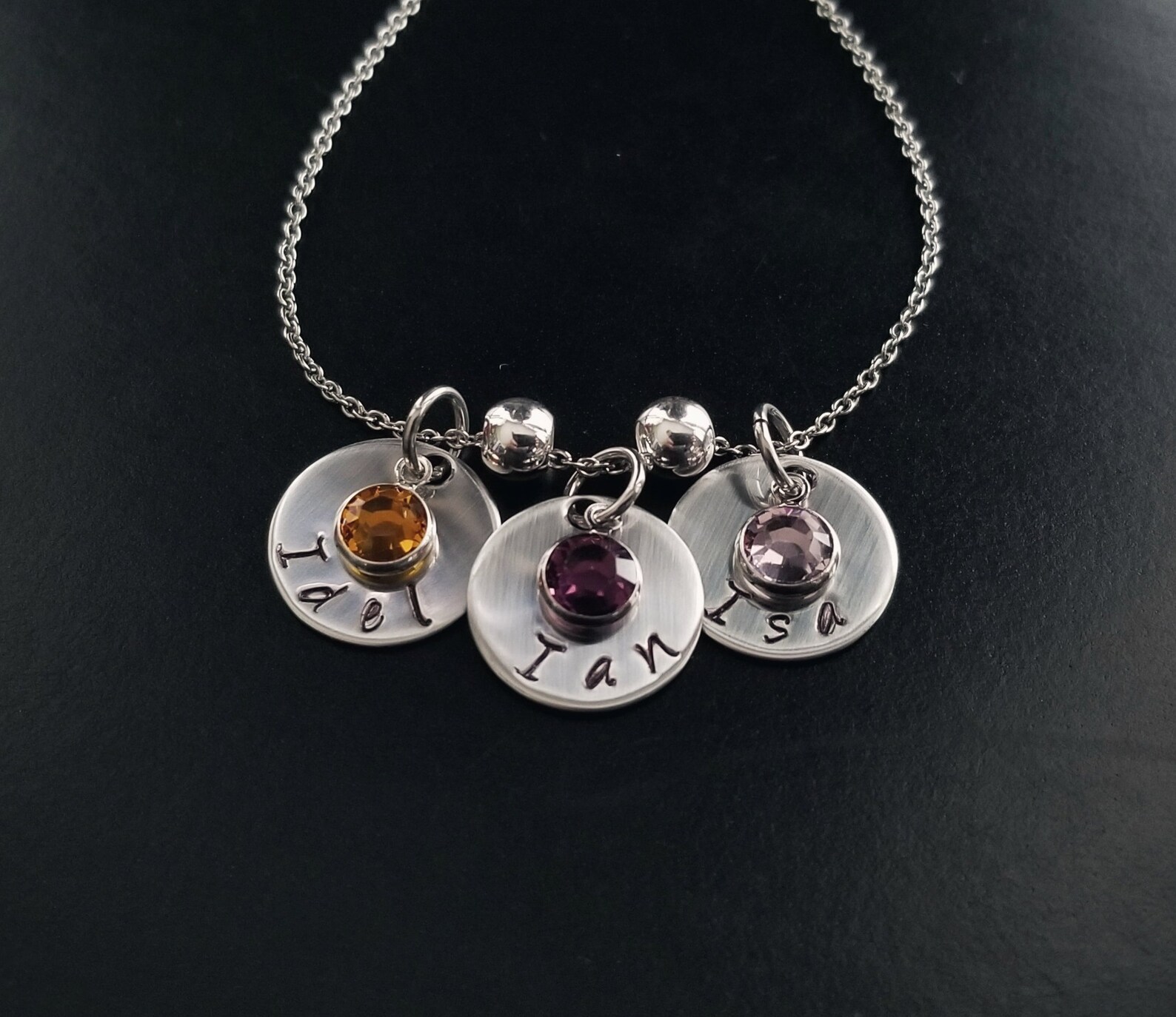 Stainless Steel Charms 3 Disc 5/8 Layer Hand Stamped Etsy