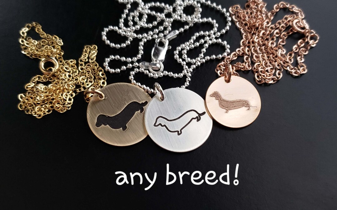 Choose YOUR Breed Pet Engraved Necklace Dachshund Pendant Dog Etsy