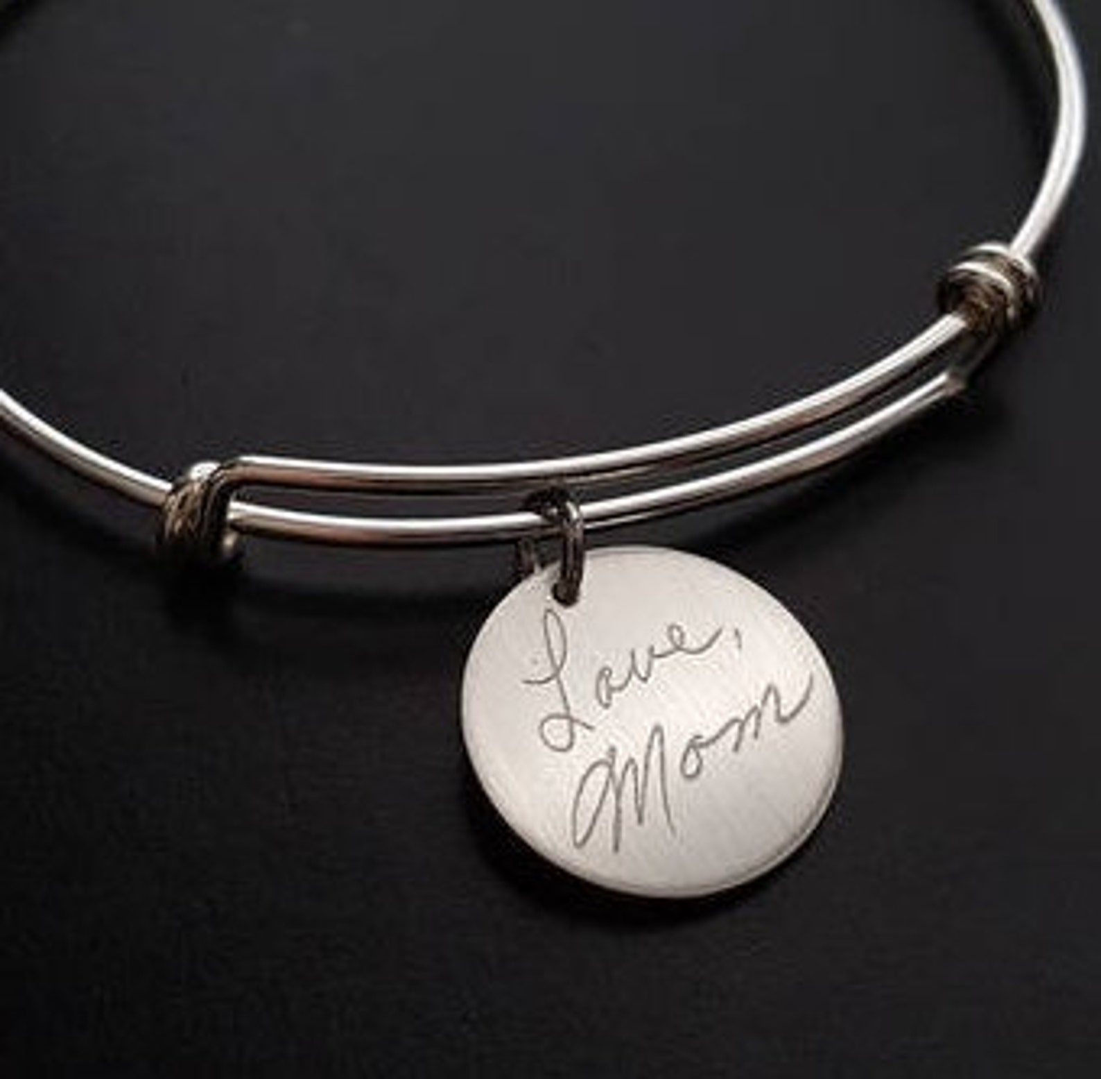 Handwriting Bracelet Handwriting Bangle Signature Bracelet Etsy