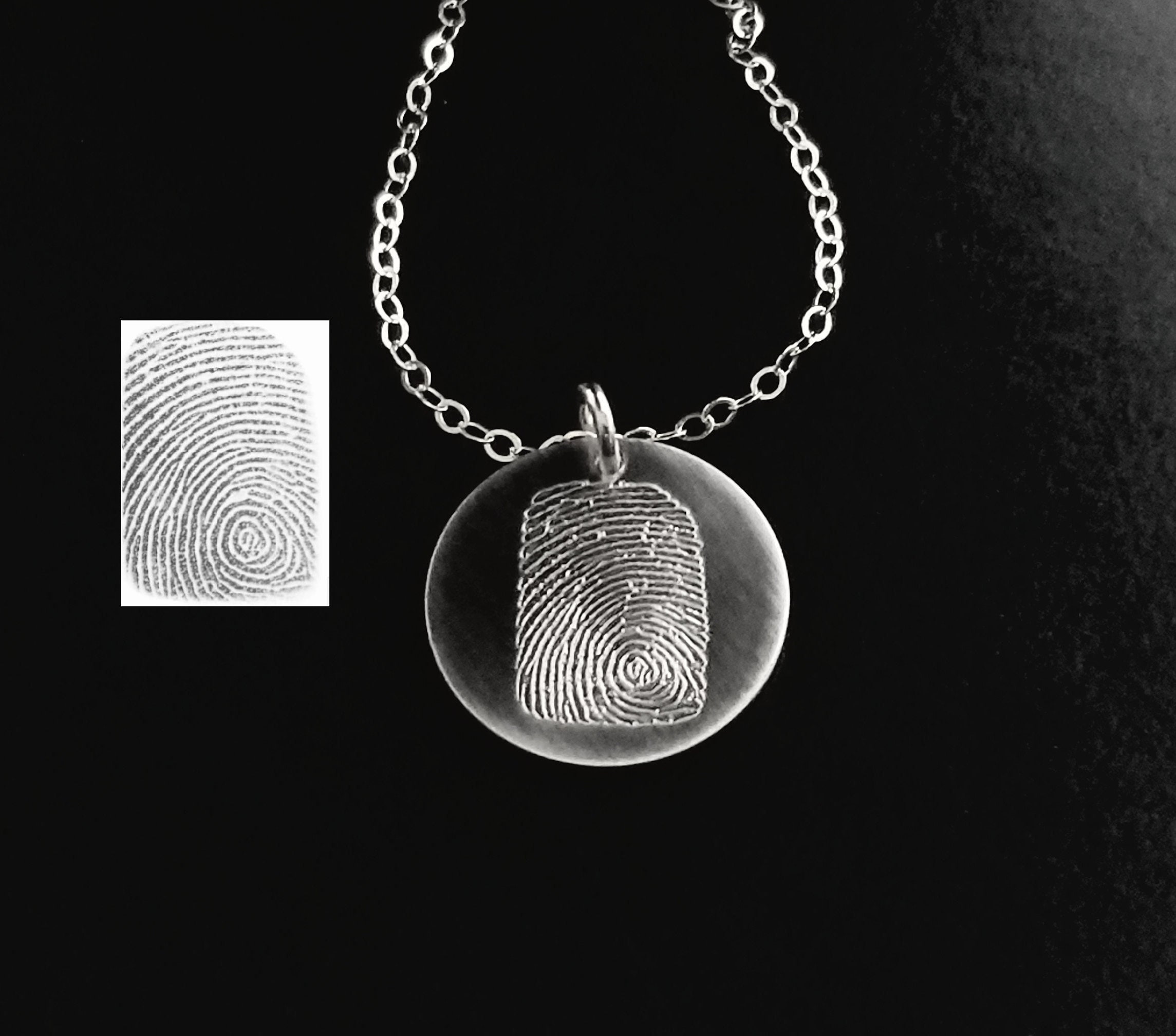 YOUR Actual Exact Fingerprint Signature Handwriting Sterling Etsy